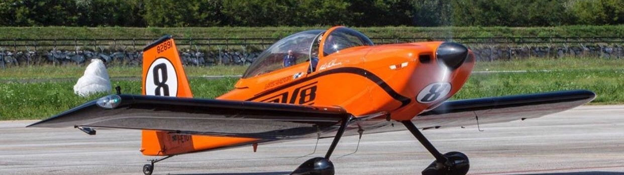 Francesco Dante flying his RV-8 aircraft